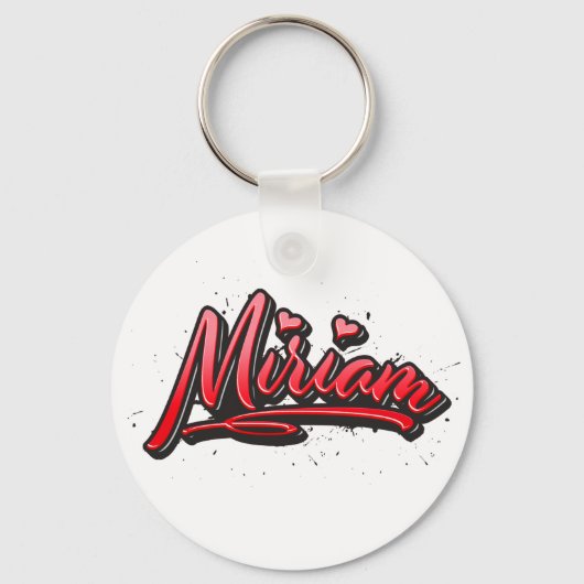 Miriam Heart Graffiti Schlüsselger Schlüsselanhänger (Vorderseite)