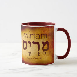 Miriam Hebrew-Tasse (verbrannt) Tasse