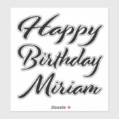 Miriam Name Vorname black Sticker Geburtstag (Blatt)