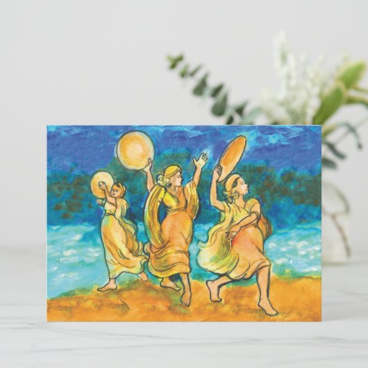 Miriams Meereslied Feiertagskarte (Stehend Vorderseite)