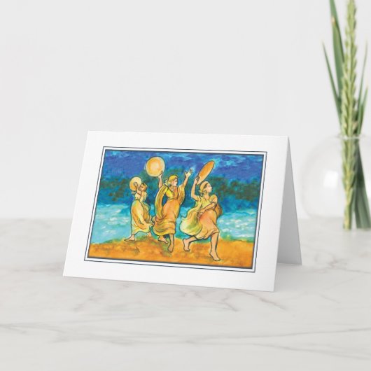 Miriams Passahfest-Lied Feiertagskarte (Vorderseite)