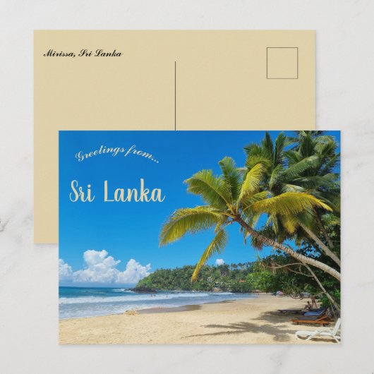 Mirissa Sri Lanka Postkarte (Vorne/Hinten)