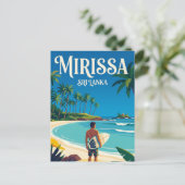 Mirissa Strand Sri Lanka Postkarte (Stehend Vorderseite)