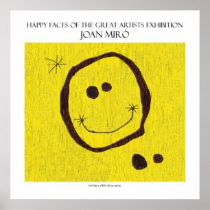 miro glückliches Gesichtsplakat 11" x11 " Poster