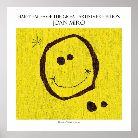 miro Happy Gesichtsplakat 11"x11" Poster (Vorne)