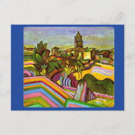 Miro, Prades The Village, Malerei Postkarte