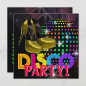 Mirror Ball Disco Dance Party Einladungen (Vorne/Hinten)