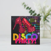 Mirror Ball Disco Dance Party Einladungen (Stehend Vorderseite)