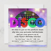 Mirror Ball Disco-Party Einladungen (Rückseite)