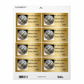 Mirror Ball Disco Party Labels (Vorne)