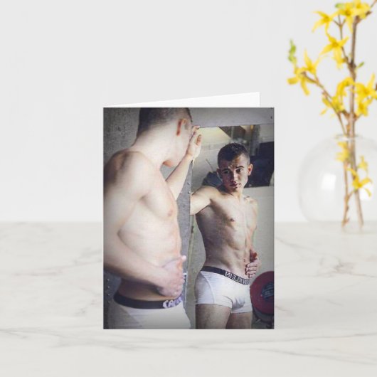 Mirror Boy Karte (Gelbe Blume)