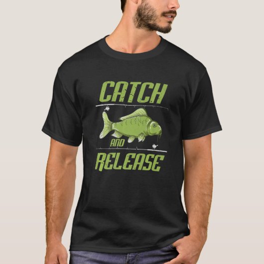 Mirror Carp Catch and Release Carp Hunting T-Shirt (Vorderseite)