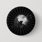 Mirror Disco Ball on Black Button (Vorderseite)