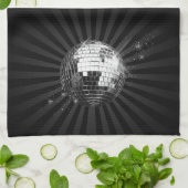 Mirror Disco Ball on Black Handtuch (Gefaltet)