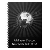 Mirror Disco Ball on Black Notizblock (Vorderseite)