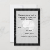 Mirror Disco Ball on Black RSVP Karte (Rückseite)