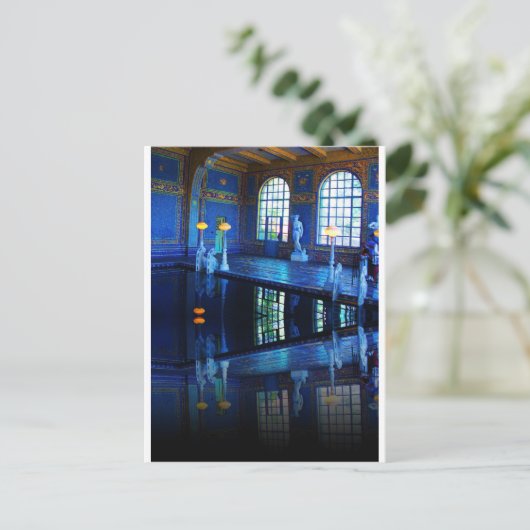 Mirror Image Hearst Castle Innenpool Postkarte (Stehend Vorderseite)