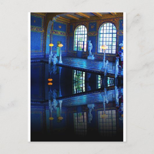 Mirror Image Hearst Castle Innenpool Postkarte (Vorderseite)