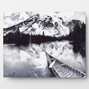 Mirror Lake and Mountains Plaque Fotoplatte