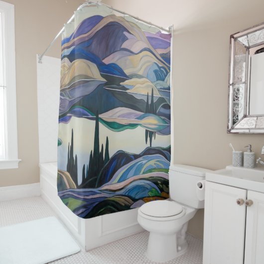 Mirror Lake | Franklin Carmichael | Duschvorhang (Beispiel)