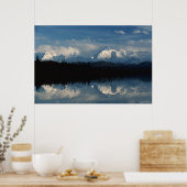 Mirror Lake Horizon mit Forest & Snowy Mountains Poster (Küche)
