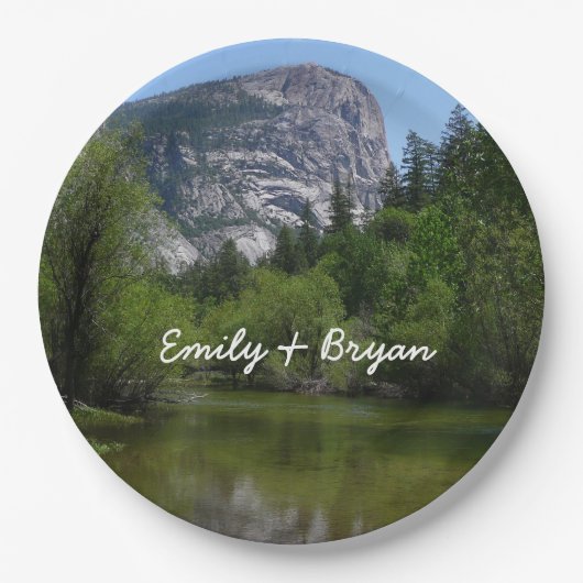 Mirror Lake I im Yosemite-Nationalpark Pappteller (Vorderseite)