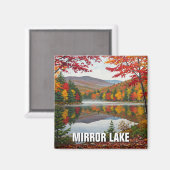 Mirror Lake New Hampshire Travel Magnet (Vorderseite/Rückseite)