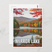 Mirror Lake New Hampshire Travel Postkarte (Vorne/Hinten)