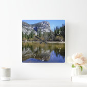 Mirror Lake Quadratische Wanduhr (Zuhause)