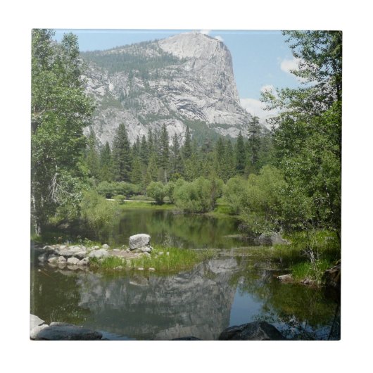 Mirror Lake View im Yosemite Nationalpark Fliese (Vorderseite)