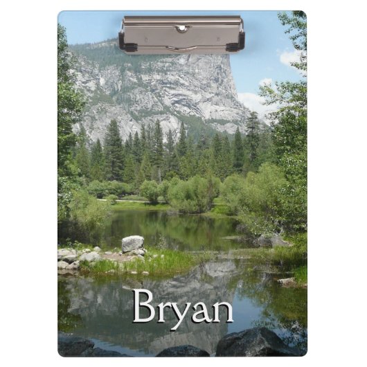 Mirror Lake View im Yosemite Nationalpark Klemmbrett (Vorderseite)