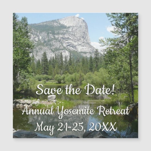 Mirror Lake View im Yosemite Nationalpark Magnetkarte (Vorderseite)