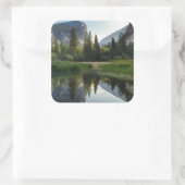Mirror Lake, Yosemite Quadratischer Aufkleber (Tasche)