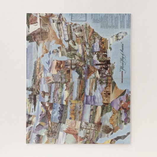 "Mirror Map of America" - Nature's Sehenswürdigkei Puzzle (Vertikal)