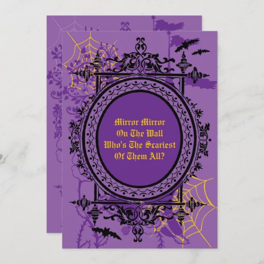 Mirror Mirror Halloween Einladung (Vorne/Hinten)