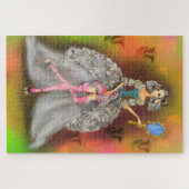 Mirror Mirror - Lady Lamb - Abstrakte Malerei Puzzle (Horizontal)