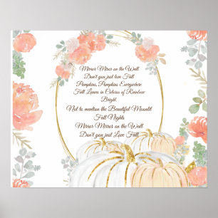 Mirror Mirror on Wall Fall Pumpkin Poster
