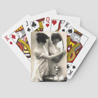 Mirror Mirror Vintag Erotica Button-Up Girl Spielkarten