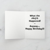 Mirror Mirror What Happened Funny Birthday Karte (Innenseite)