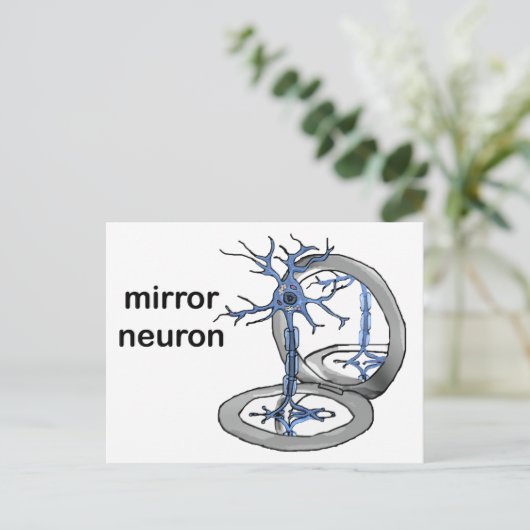 Mirror Neuron Postkarte (Stehend Vorderseite)