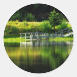 Mirror Pond Runder Aufkleber
