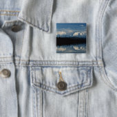 Mirror See-Horizont mit Wald u. Snowy-Bergen Button (Beispiel)