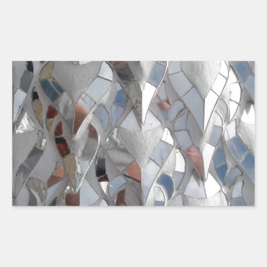 Mirror tiles White Temple, Chiang Rai Rechteckiger Aufkleber (Vorderseite)