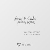 Mirror Wedding Welcome Decal Empfang Signage Fensteraufkleber (Blatt)