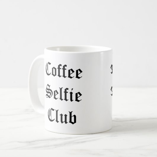 Mirror Writing Selfie-Tasse Kaffeetasse (Vorderseite Links)