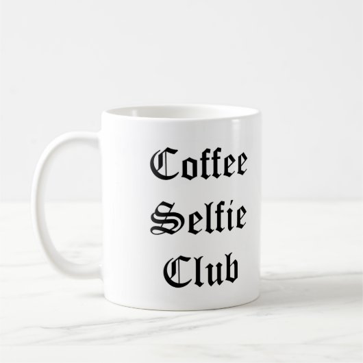 Mirror Writing Selfie-Tasse Kaffeetasse (Links)