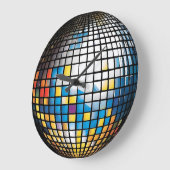 Mirrorball Glitterball Uhr (Winkel)