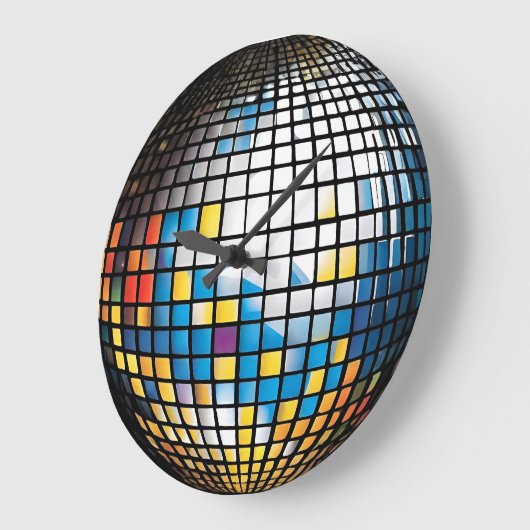 Mirrorball Glitterball Uhr (Winkel)