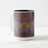 Mirrored Abstract Design Zweifarbige Tasse (Vorderseite Links)