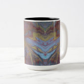 Mirrored Abstract Design Zweifarbige Tasse (VorderseiteRechts)